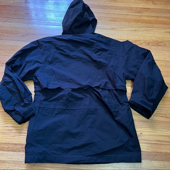 Eddie Bauer Small Gore-Tex Hooded Rain Coat Black Waterproof Light Vented - Picture 4 of 9